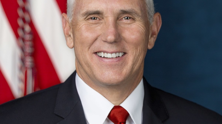 Vice President Micheal Pence poses for his official portrait at The White House, in Washington, D.C., on Tuesday, October 24, 2017.  (Official White House Photo by D. Myles Cullen)