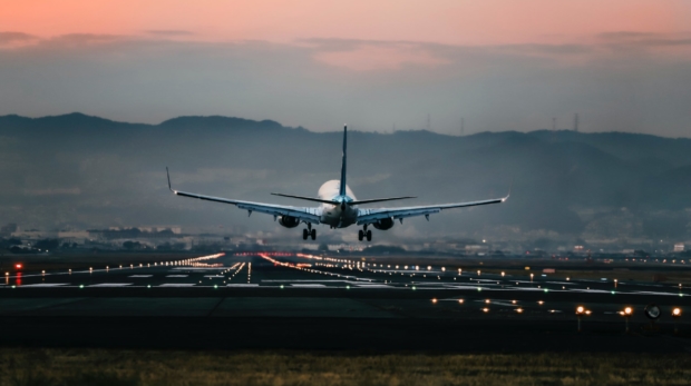 Airport plane landing runway