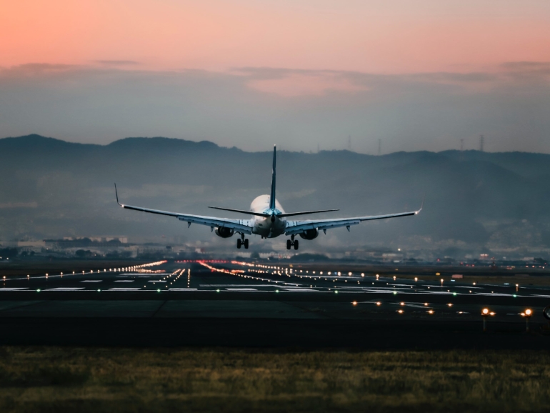 Airport plane landing runway