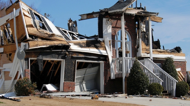 Destroyed house destruction